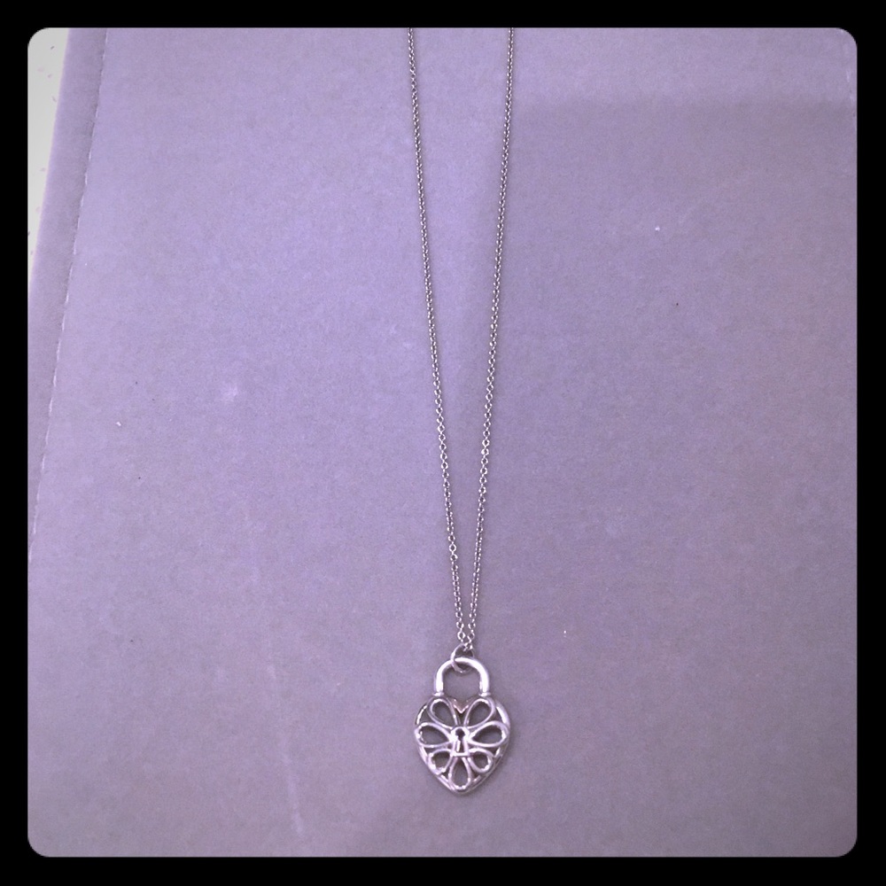 Tiffany & Co. Filigree Heart Lock Pendant